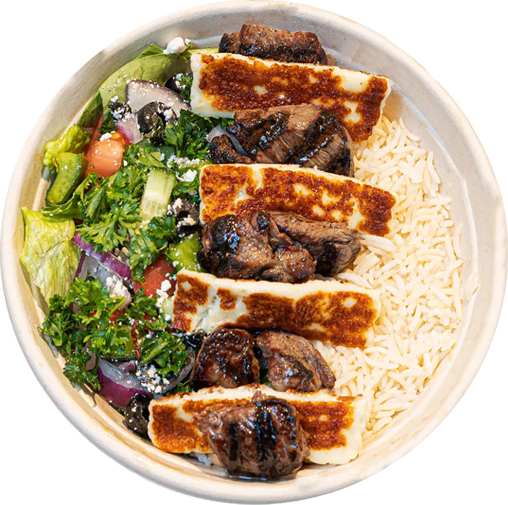 Halloumi steak bowl